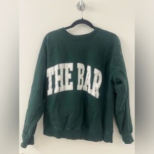 The Bar varsity sweatshirt - hunter green Medium